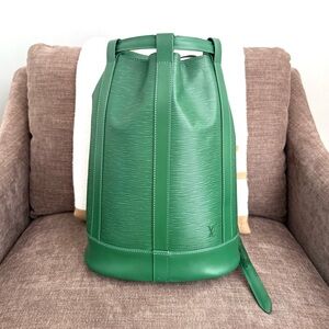 Authentic Louis Vuitton Randonnée PM backpack shoulder bag M52354 green Epi